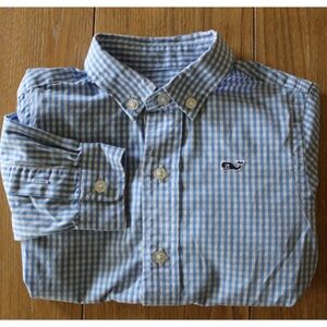 Vineyard Vines 3T Whale Poplin Button Up Top Preowned